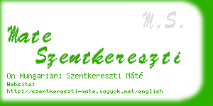 mate szentkereszti business card